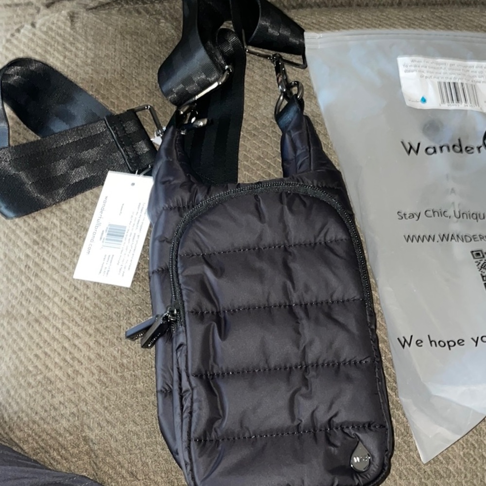 Black Quilted Crossbody Bag
